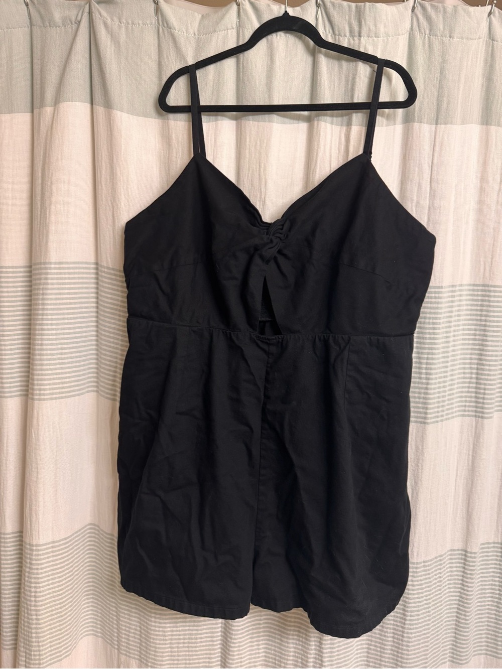 Old Navy Black Spaghetti-Strap Mini Dress with Front Twist